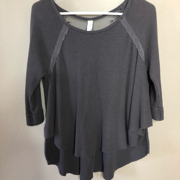 Free people three-quarter sleeve top - Picture 1 of 6